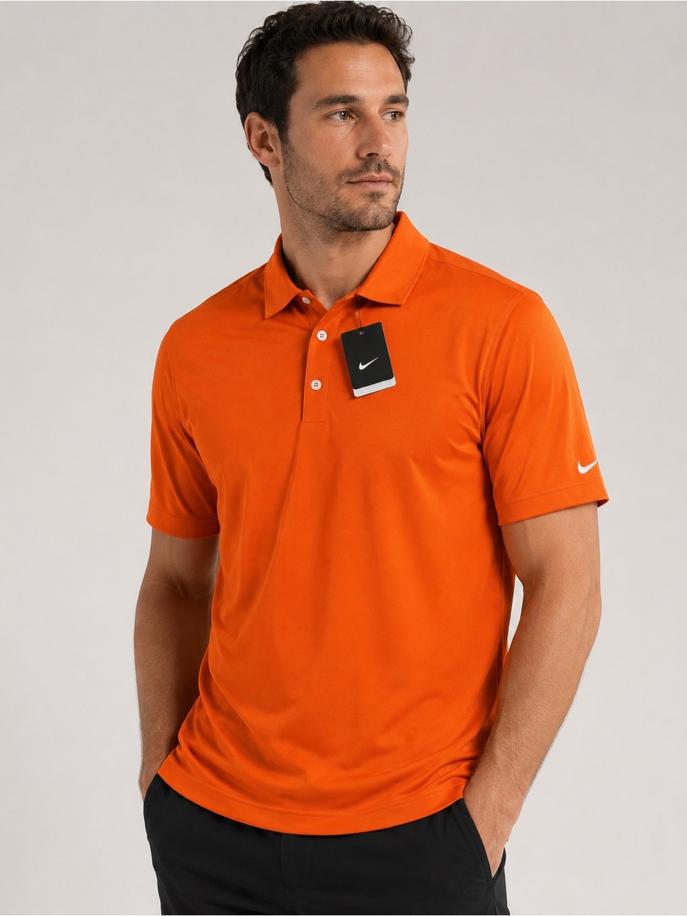 Nike Men’s Bright Orange Short-Sleeve Polo